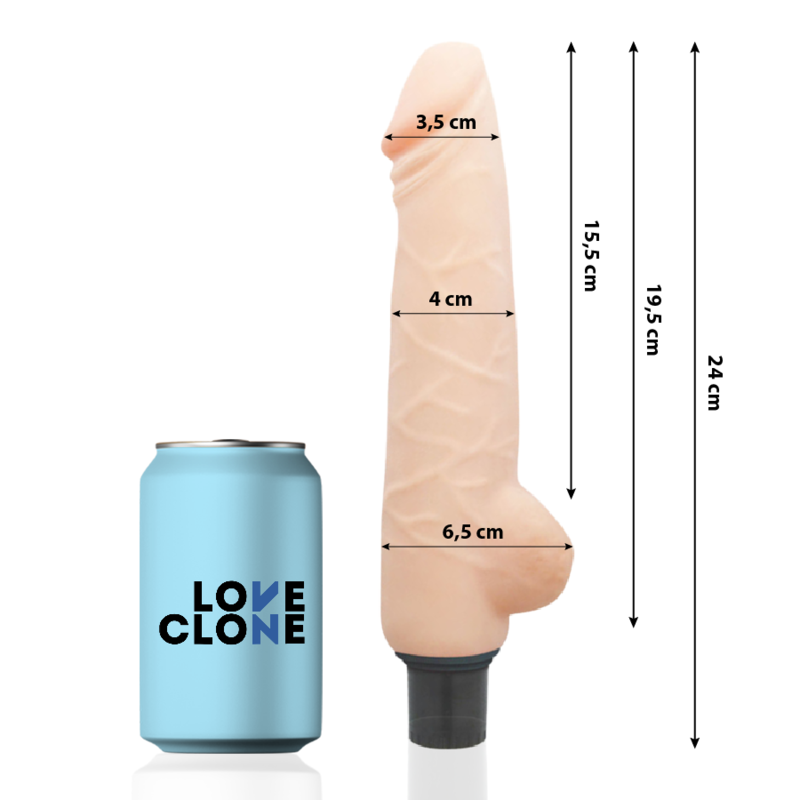 LOVECLONE - VIBRADOR AUTOLUBRICANTE HARALD 24 CM -Ø- 4 CM