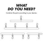FETISH SUBMISSIVE BONDAGE - BARRA DIVISORIA REGOLABILE 4 PEZZI