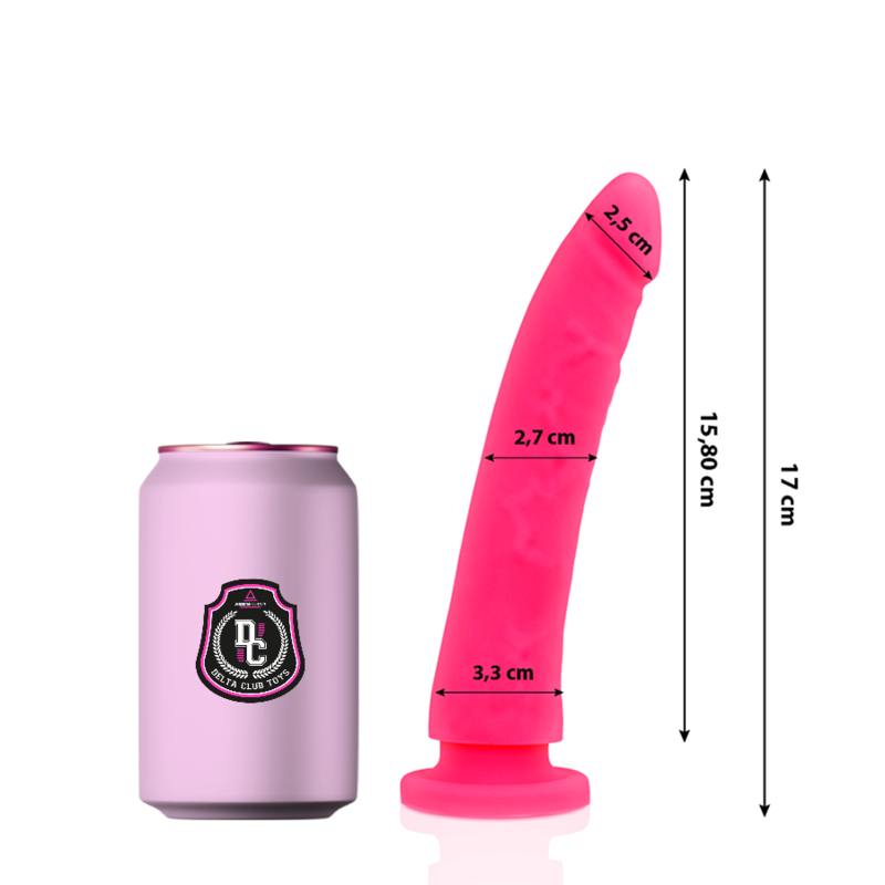 DELTA CLUB - DILDO MÉDICAL EN SILICONE ROSE 17 CM - Ø 3 CM