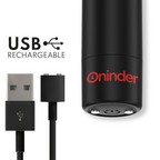 ONINDER - BERLIN VIBRATORE BULLET NERO 9 MODALITÀ 8,5 X 2 CM - APP GRATUITA