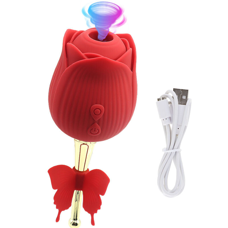 ARMONY - BUTTERFLY FLOWER SUCTION CUP RED