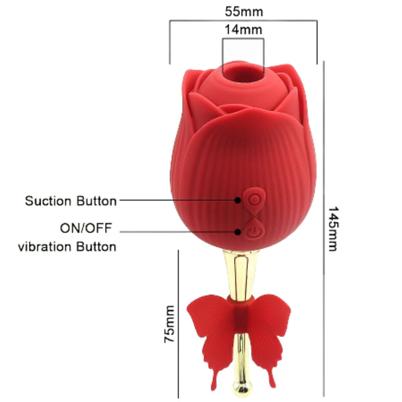 ARMONY - BUTTERFLY FLOWER SUCTION CUP RED
