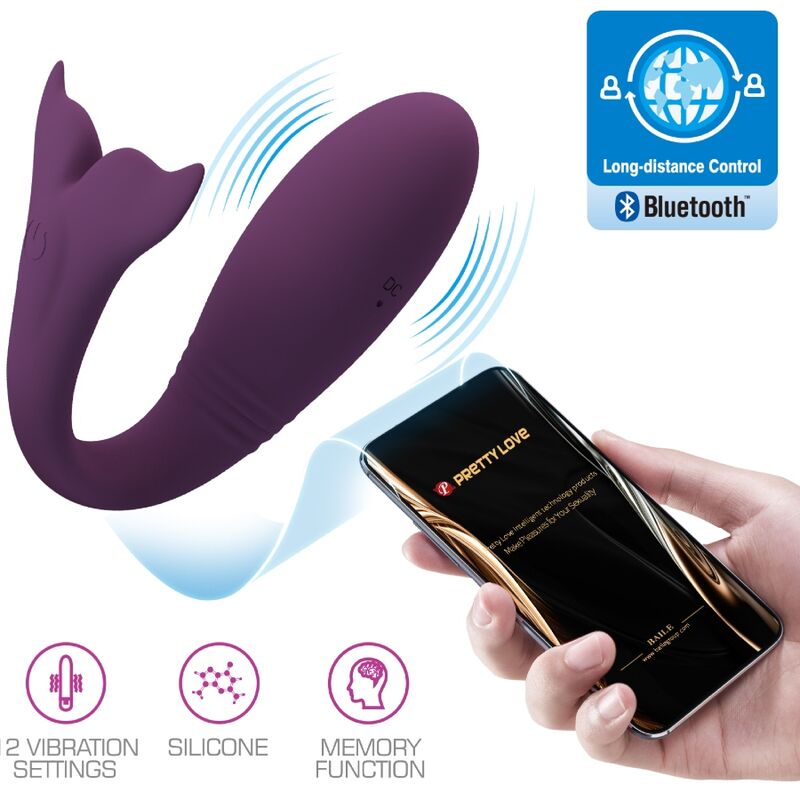 PRETTY LOVE - VIBRADOR CON CONTROL REMOTO POR APLICACIÓN JAYLEEN VIOLETA