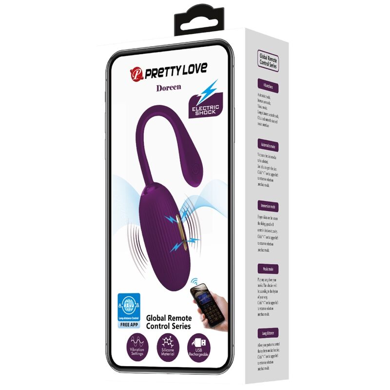 PRETTY LOVE - DOREEN HUEVO VIBRADOR RECARGABLE VIOLETA