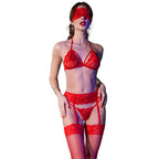 CHILIROSE - CR 4467 COMPLETO QUATTRO PEZZI ROSSO S/M