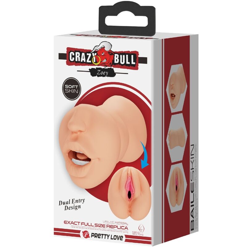 CRAZY BULL - MASTURBATORE A FORMA DI VAGINA ZOEY A DOPPIO INGRESSO