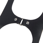 SUBBLIME - PETTORALE COMPLETO CON FIBBIE IN PELLE NERA TAGLIA UNICA