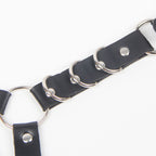 SUBBLIME - BELT HARNESS AND GARTERS WITH RINGS AND CHAIN DETAIL ONE SIZE