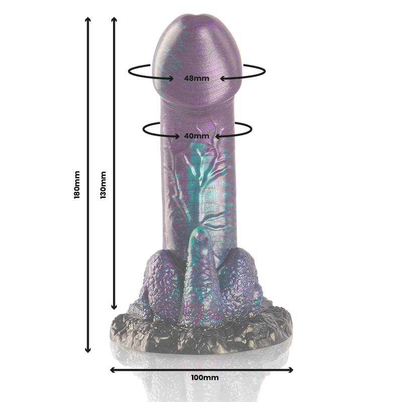 EPIC - DILDO BASILIC DOBLE PLACER ESCAMOSO TAMAÑO PEQUEÑO