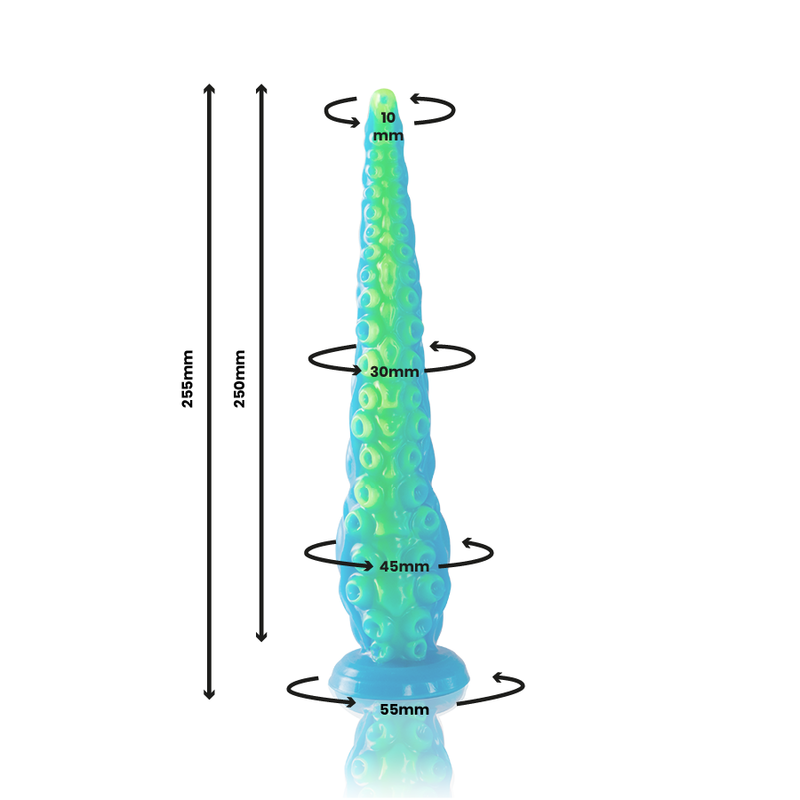 EPIC - DILDO TENTÁCULO DELGADO FLUORESCENTE SCYLLA TAMAÑO PEQUEÑO