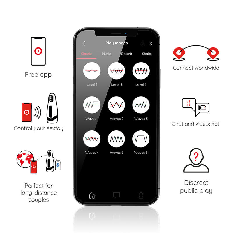 ONINDER - MASTURBADOR RECARGABLE PARA HOMBRE SEOUL 10 VELOCIDADES - APLICACIÓN GRATUITA