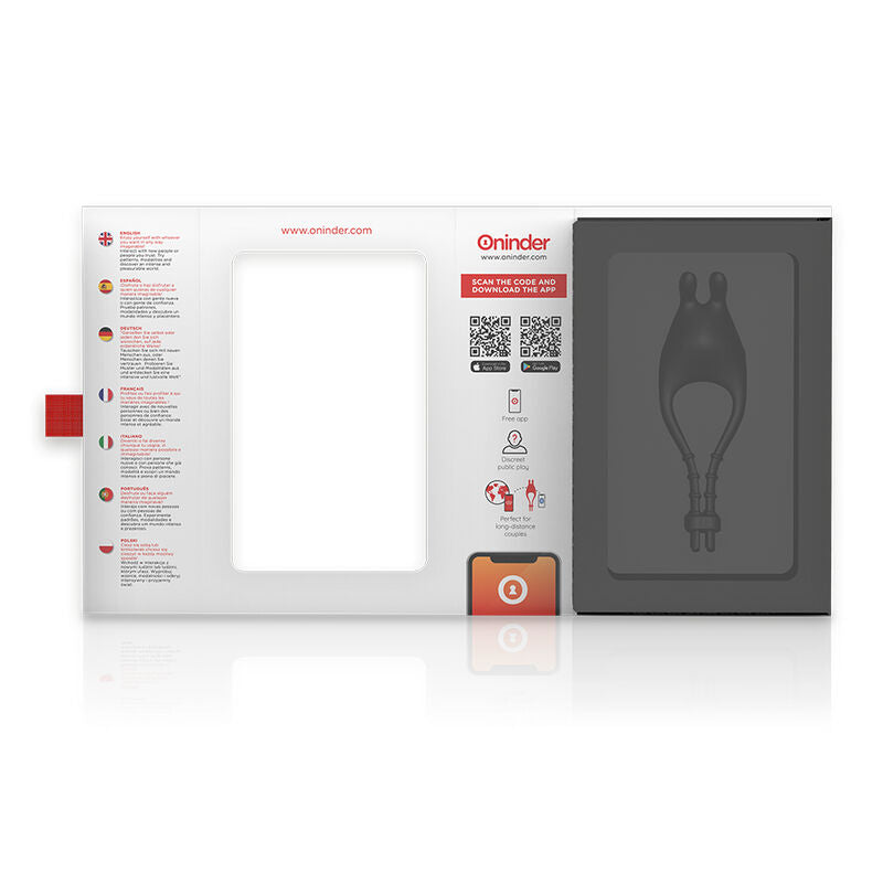 ONINDER - ANILLO VIBRADOR AJUSTABLE RECARGABLE PAMPA CON ESTIMULADOR DE CLÍTORIS 10 VELOCIDADES - APLICACIÓN GRATUITA
