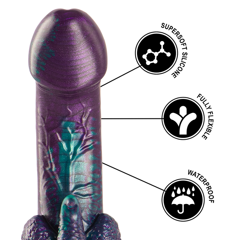 EPIC - DILDO BASILIC DOBLE PLACER ESCAMOSO TAMAÑO PEQUEÑO
