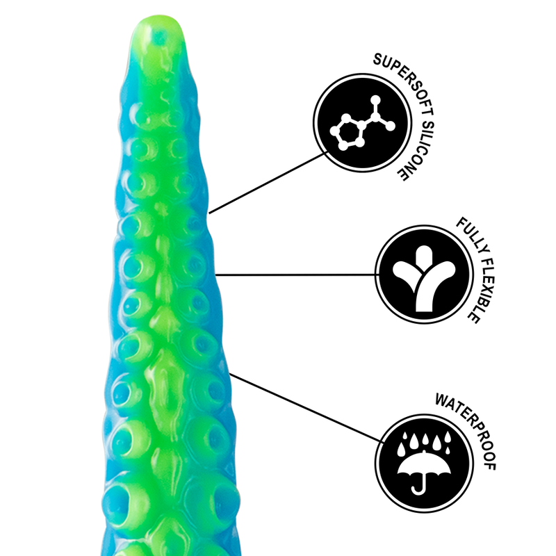 EPIC - DILDO TENTÁCULO DELGADO FLUORESCENTE SCYLLA TAMAÑO PEQUEÑO