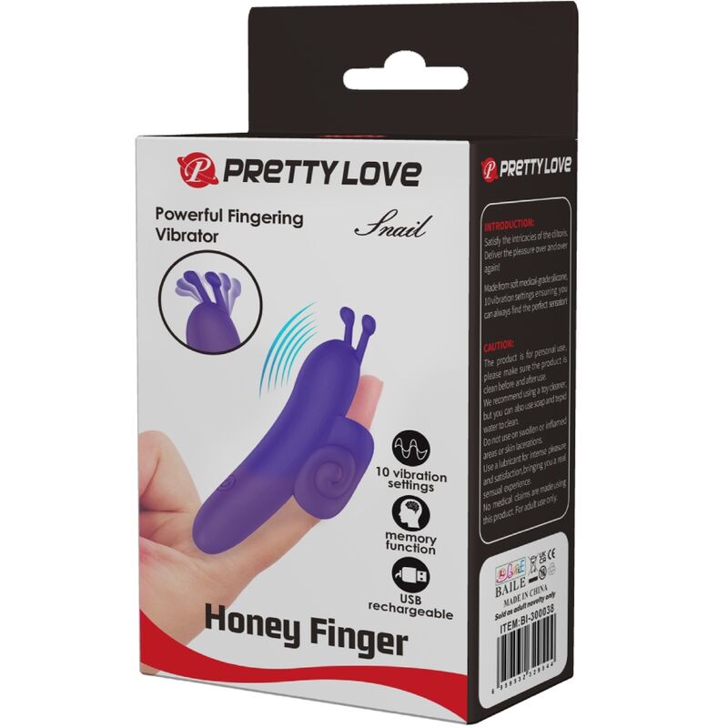 PRETTY LOVE - SNAIL POTENTE STIMOLATORE PER DITA VIOLA