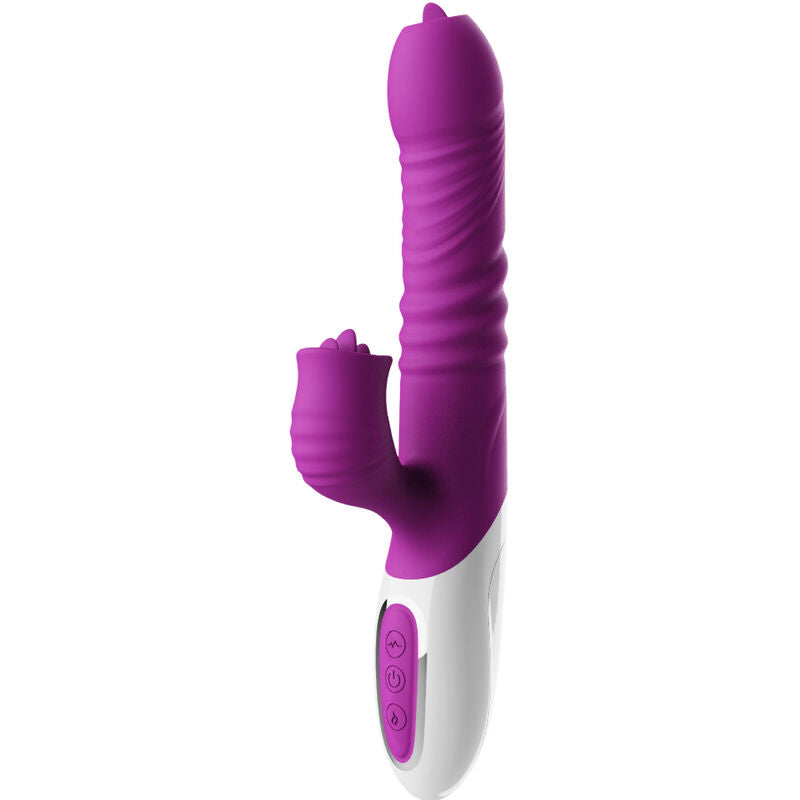ARMONY - VIBRADOR DE DOBLE LENGUA Y EFECTO CALOR VIOLETA