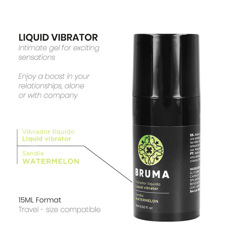 BRUMA - VIBRADOR LÍQUIDO ULTRA DESLIZANTE Sandía 15 ML