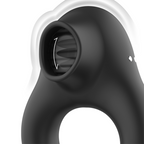 ARMONY - RECHARGEABLE BLACK - GOLD 3-MOTOR SILICONE VIBRATING RING
