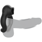 ARMONY - RECHARGEABLE BLACK - GOLD 3-MOTOR SILICONE VIBRATING RING