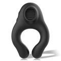 ARMONY - RECHARGEABLE BLACK - GOLD 3-MOTOR SILICONE VIBRATING RING