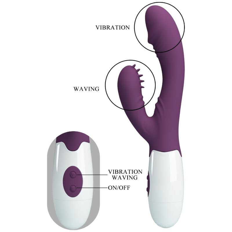 PRETTY LOVE - ANDRE VIBRADOR CONEJO Y ESTIMULADOR DE PUNTO G VIOLETA