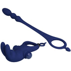 PRETTY LOVE - AYAD ANILLO VIBRADOR DE CONEJO CON PLUG AZUL