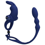 PRETTY LOVE - AYAD ANILLO VIBRADOR DE CONEJO CON PLUG AZUL