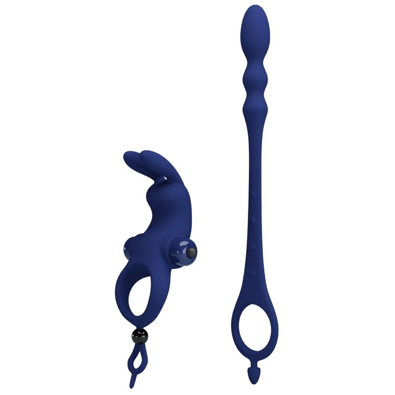 PRETTY LOVE - AYAD ANILLO VIBRADOR DE CONEJO CON PLUG AZUL