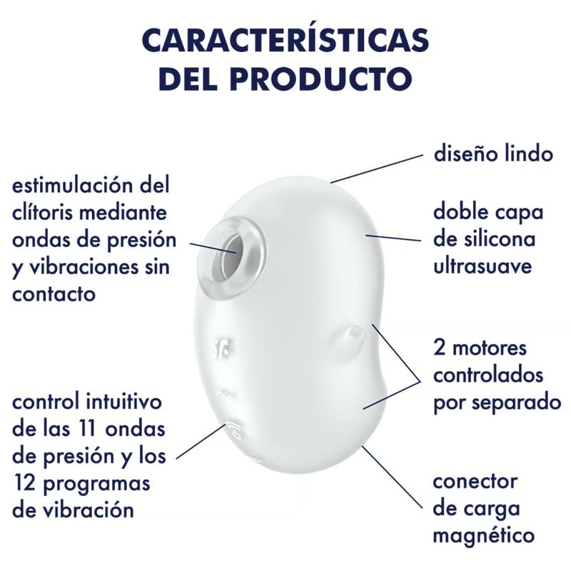 SATISFYER - CUTIE GHOST VIBRATOR WHITE