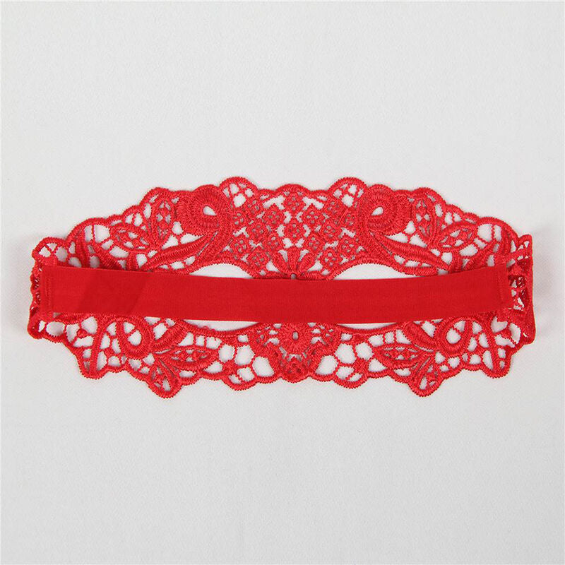QUEEN LINGERIE - MASCHERA IN PIZZO ROSSO