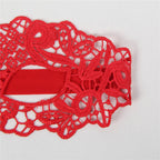 QUEEN LINGERIE - MASCHERA IN PIZZO ROSSO
