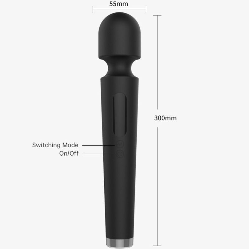 ARMONY - X POWER GRAN MASAJEADOR Y VIBRADOR 7 VIBRACIONES NEGRO