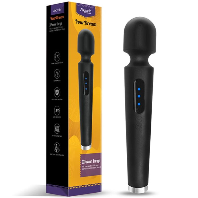 ARMONY - X POWER GRAN MASAJEADOR Y VIBRADOR 7 VIBRACIONES NEGRO