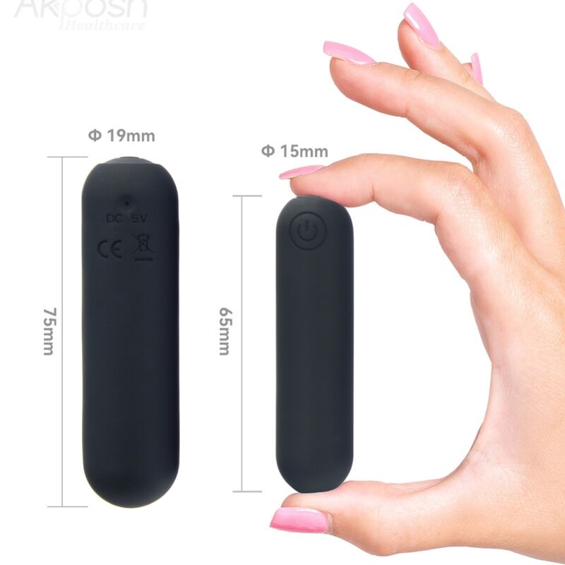 ARMONY - SPLASH HEHE VIBRADOR BALA SILICONA 10 VIBRACIONES 65 X 15 CM NEGRO