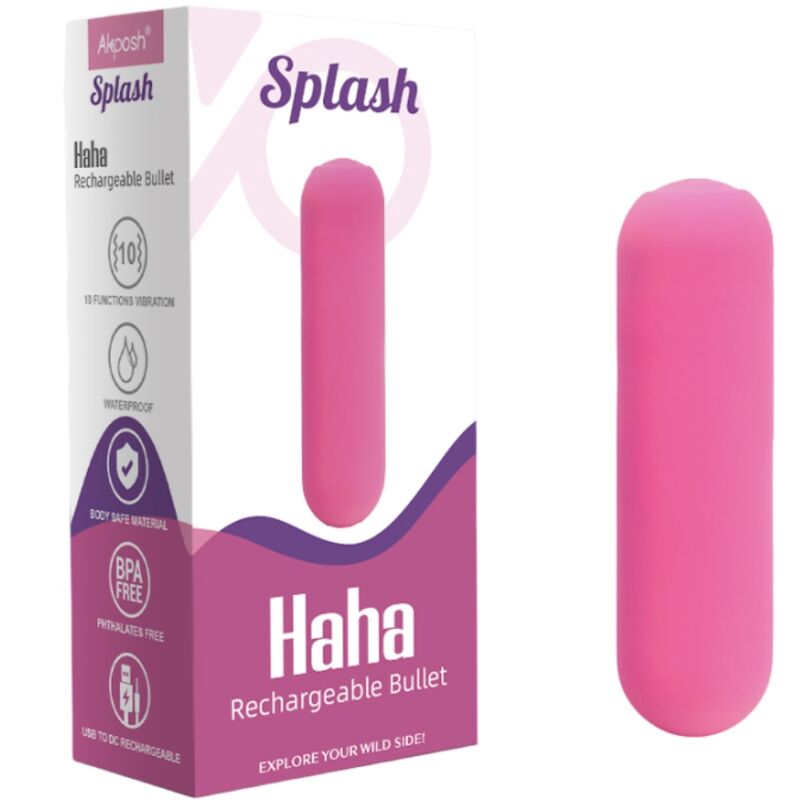 ARMONY - SPLASH HAHA VIBRADOR BALA SILICONA 10 VIBRACIONES 7,5 X 1,9 CM ROSA