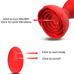 ARMONY - VIBRADOR EXTREME A BLOOM ROSA Y ANAL PLUG CON MANDO A DISTANCIA ROJO