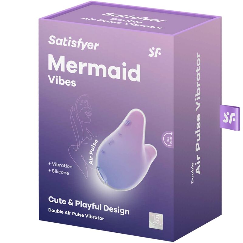SATISFYER - ESTIMULADOR Y VIBRADOR MERMAID VIBES VIOLETA Y ROSA
