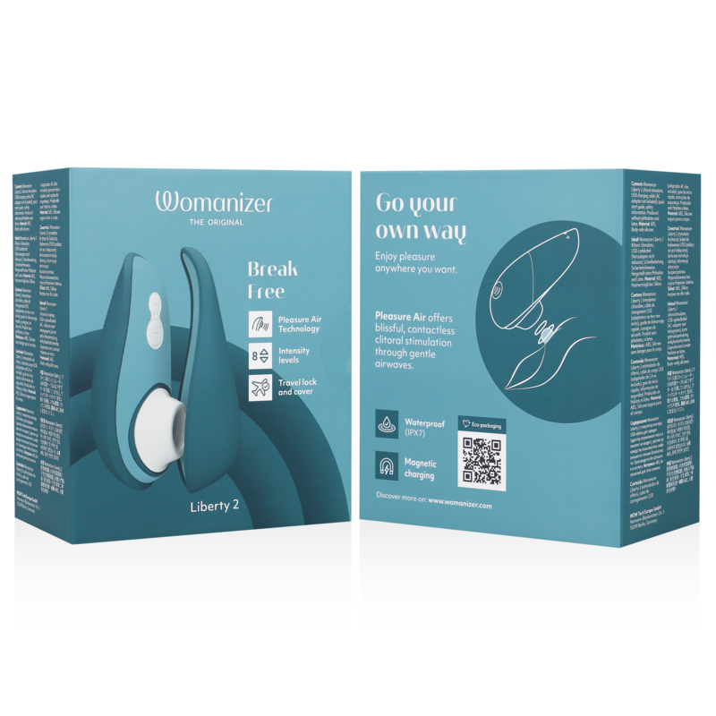 WOMANIZER - LIBERTY 2 CLITORAL STIMULATOR AND SUCTION BLUE
