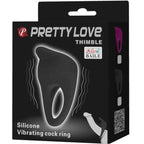 PRETTY LOVE - ANILLO VIBRADOR THIMBLE NEGRO