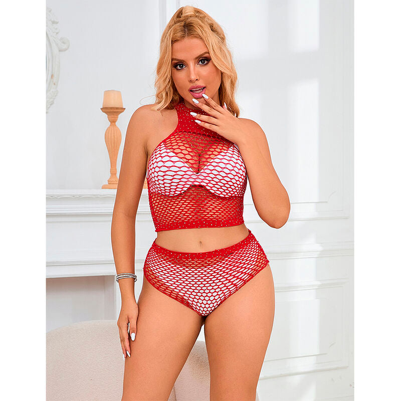 SUBBLIME - 952402 COMPLETO IN RETE CON LOSANGHE ROSA TAGLIA UNICA