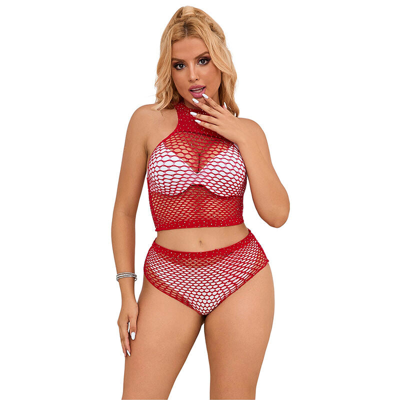 SUBBLIME - 952402 COMPLETO IN RETE CON LOSANGHE ROSA TAGLIA UNICA
