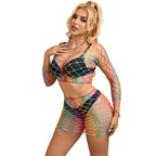 SUBBLIME - 952440 2-PIECE RAINBOW LONG-SLEEVED MESH SET ONE SIZE