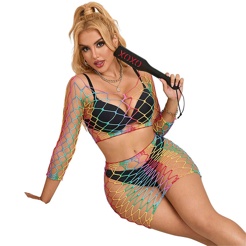 SUBBLIME - 952440 2-PIECE RAINBOW LONG-SLEEVED MESH SET ONE SIZE