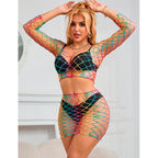 SUBBLIME - 952440 2-PIECE RAINBOW LONG-SLEEVED MESH SET ONE SIZE