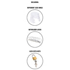 HIDDEN DESIRE - EXTREME ADJUSTABLE TRANSPARENT ACRYLIC CHASTITY CAGE