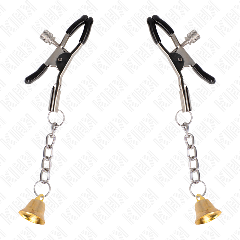 KINK - PINZAS PARA PEZONES COLGANTE CAMPANA ORO 6 CM