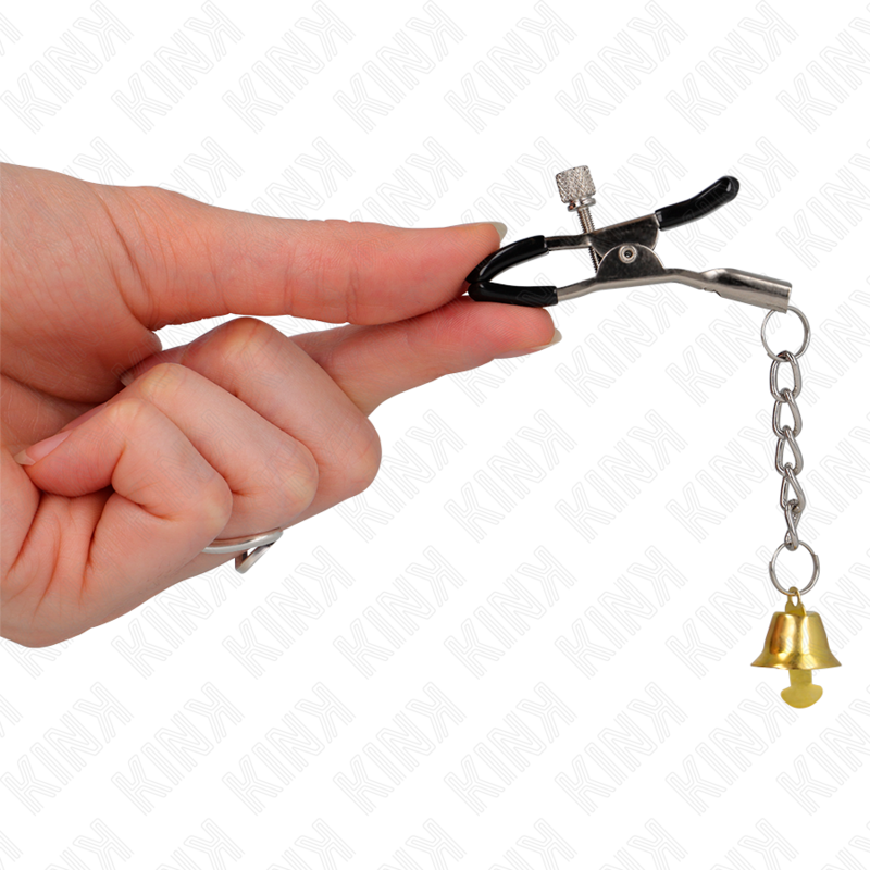KINK - PINZAS PARA PEZONES COLGANTE CAMPANA ORO 6 CM