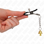 KINK - PINZAS PARA PEZONES COLGANTE CAMPANA ORO 6 CM