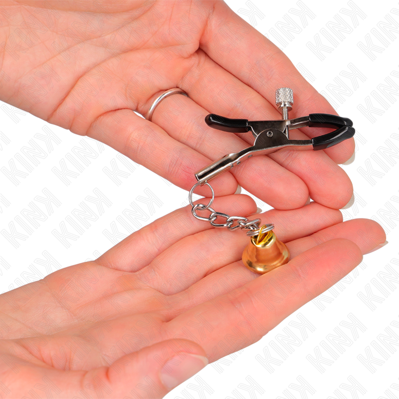 KINK - PINZAS PARA PEZONES COLGANTE CAMPANA ORO 6 CM