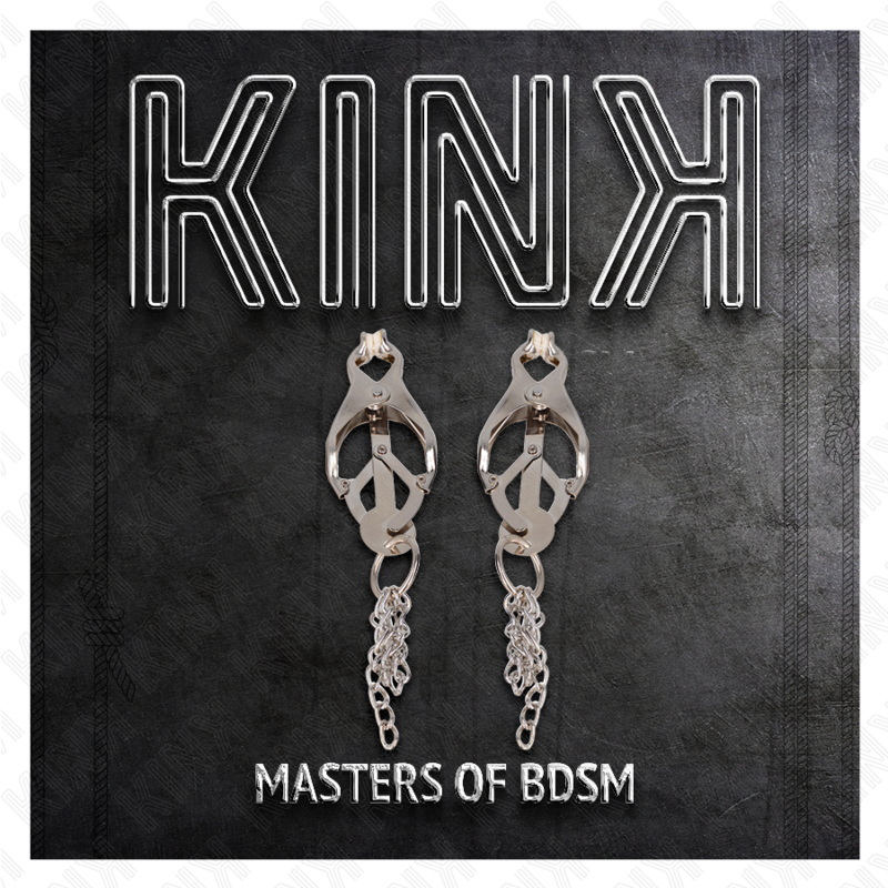 KINK - JAPANESE CLOVER NIPPLE CLAMPS WITH SMALL SILVER CHAINS